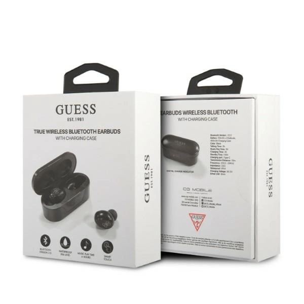 Guess GUTWST31EK TWS Bluetooth headphones + docking station - blackeng