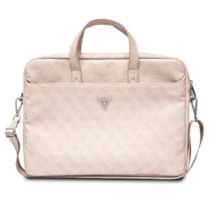 Guess Saffiano 4G Triangle Logo bag for a 16'' laptop - pinkeng