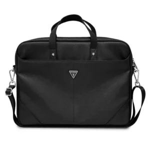 Guess Saffiano Triangle Logo bag for a 16'' laptop - blackeng