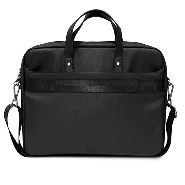 Guess Saffiano Triangle Logo bag for a 16'' laptop - blackeng