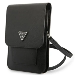 Guess Handbag GUWBSATMBK black / black Saffiano Triangleeng