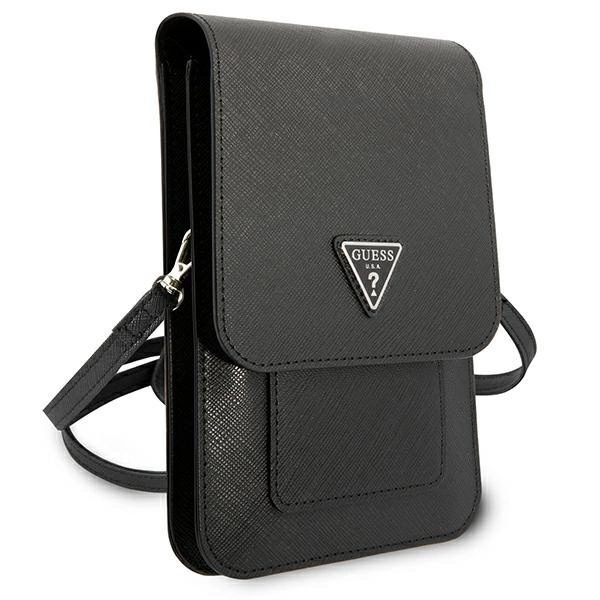 Guess Handbag GUWBSATMBK black / black Saffiano Triangleeng