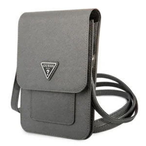 Guess Handbag GUWBSATMGR gray / gray Saffiano Triangleeng