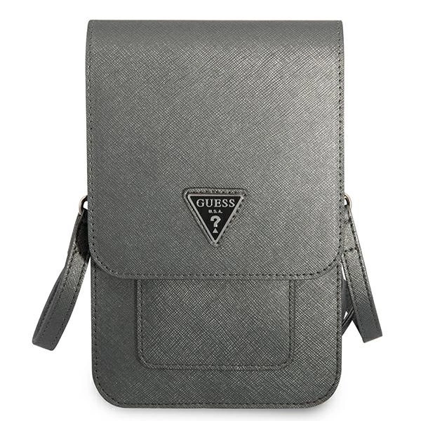 Guess Handbag GUWBSATMGR gray / gray Saffiano Triangleeng