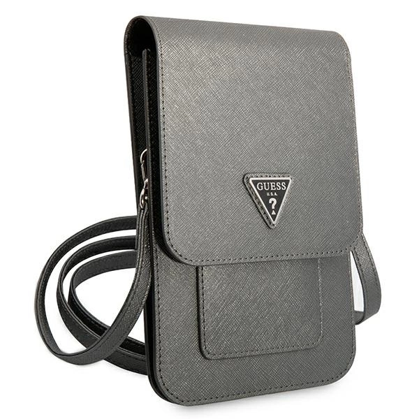 Guess Handbag GUWBSATMGR gray / gray Saffiano Triangleeng