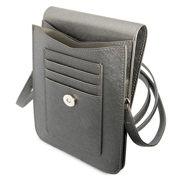 Guess Handbag GUWBSATMGR gray / gray Saffiano Triangleeng