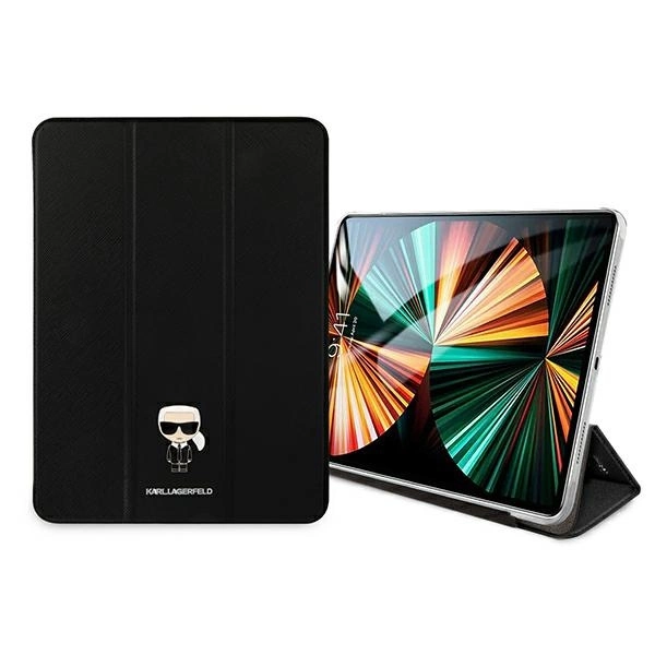Karl Lagerfeld KLFC12OKMK iPad 12.9" Pro 2021 Book Cover czarny/black Saffiano Karl Iconiceng
