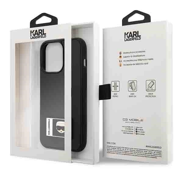 Karl Lagerfeld KLHCP13L3DKPK iPhone 13 Pro / 13 6,1" czarny/black hardcase Ikonik Patcheng