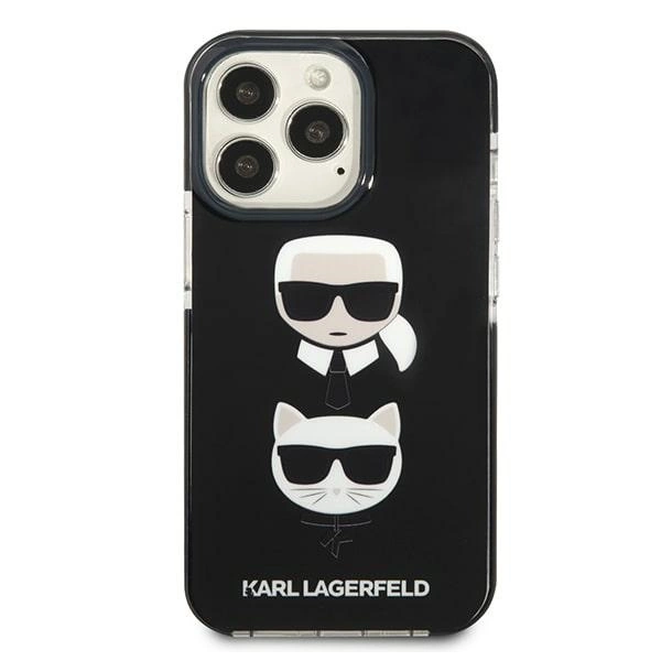Karl Lagerfeld KLHCP13LTPE2TK iPhone 13 Pro / 13 6,1" hardcase czarny/black Karl&Choupette Headeng