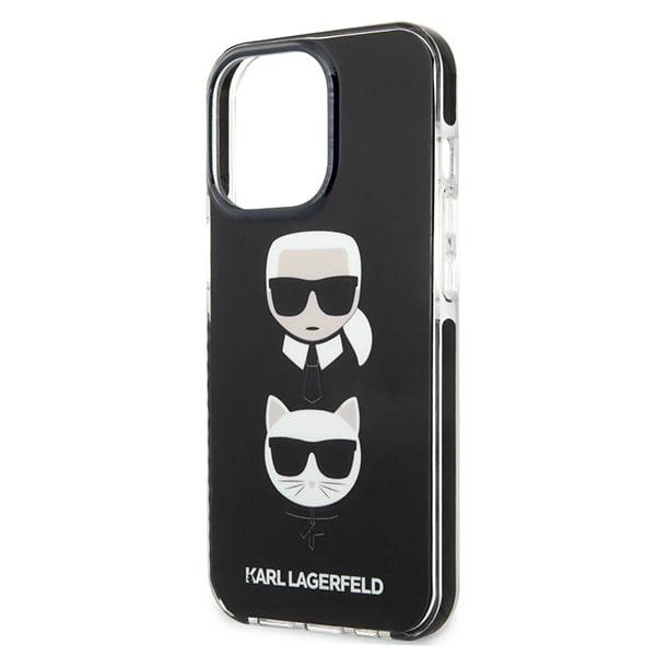 Karl Lagerfeld KLHCP13LTPE2TK iPhone 13 Pro / 13 6,1" hardcase czarny/black Karl&Choupette Headeng