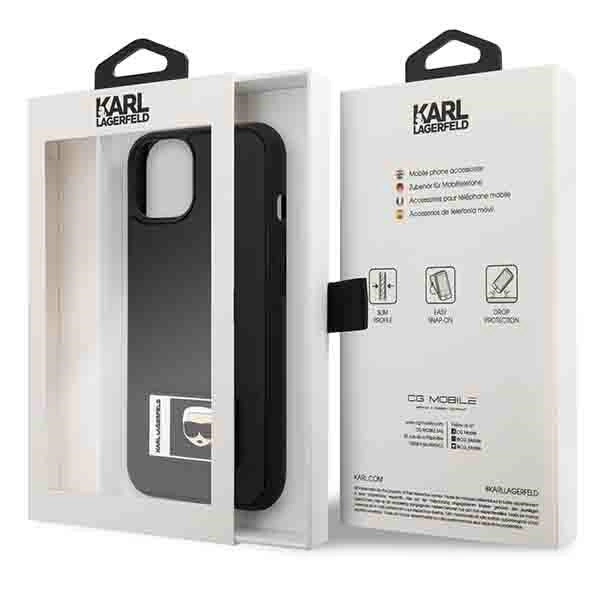 Karl Lagerfeld KLHCP13M3DKPK iPhone 13 6,1" czarny/black hardcase Ikonik Patcheng