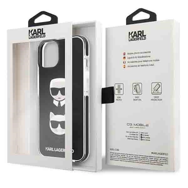 122771_8 Karl Lagerfeld KLHCP13MTPE2TK iPhone 13 6,1" hardcase czarny/black Karl&Choupette Headeng