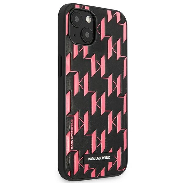 Karl Lagerfeld KLHCP13SMNMP1P iPhone 13 mini 5,4 "hardcase pink / pink Monogram Plaqueeng