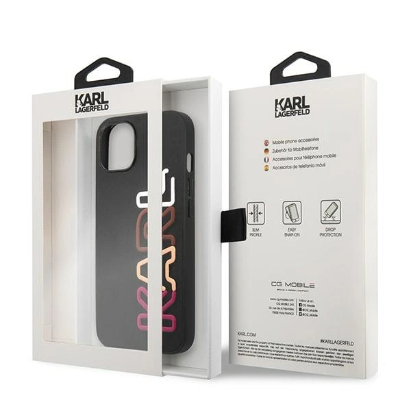 Karl Lagerfeld KLHCP13SPCOBK iPhone 13 mini 5.4 "black / black hardcase Multipink Brandeng