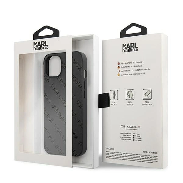 Karl Lagerfeld KLHCP13SPTLK iPhone 13 mini 5,4 "hardcase black / black Perforated Allovereng