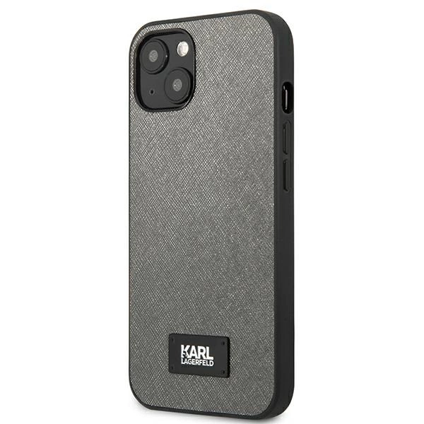 Karl Lagerfeld KLHCP13SSFMP2DG iPhone 13 mini 5,4 "hardcase silver / silver Saffiano Plaqueeng