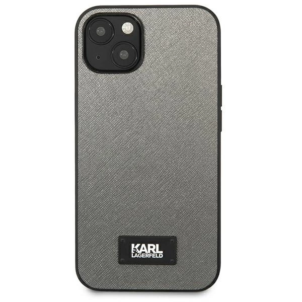 Karl Lagerfeld KLHCP13SSFMP2DG iPhone 13 mini 5,4 "hardcase silver / silver Saffiano Plaqueeng