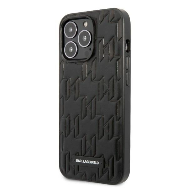 122794_2 Karl Lagerfeld KLHCP13XMNMP1K iPhone 13 Pro Max 6,7" hardcase czarny/black Monogram Plaqueeng