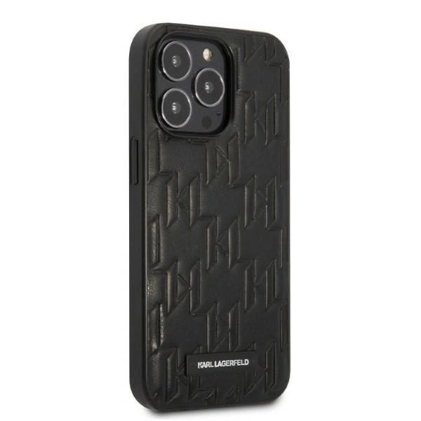 122794_4 Karl Lagerfeld KLHCP13XMNMP1K iPhone 13 Pro Max 6,7" hardcase czarny/black Monogram Plaqueeng