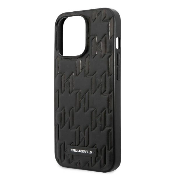 122794_6 Karl Lagerfeld KLHCP13XMNMP1K iPhone 13 Pro Max 6,7" hardcase czarny/black Monogram Plaqueeng
