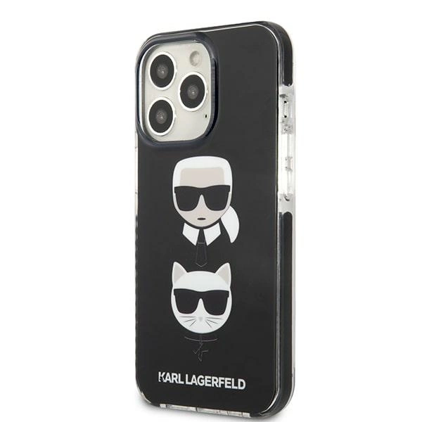 122806_2 Karl Lagerfeld KLHCP13XTPE2TK iPhone 13 Pro Max 6,7" hardcase czarny/black Karl&Choupette Headeng