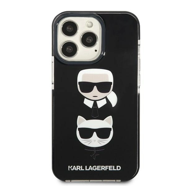 122806_3 Karl Lagerfeld KLHCP13XTPE2TK iPhone 13 Pro Max 6,7" hardcase czarny/black Karl&Choupette Headeng