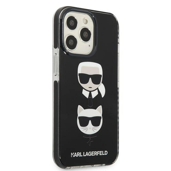 122806_4 Karl Lagerfeld KLHCP13XTPE2TK iPhone 13 Pro Max 6,7" hardcase czarny/black Karl&Choupette Headeng