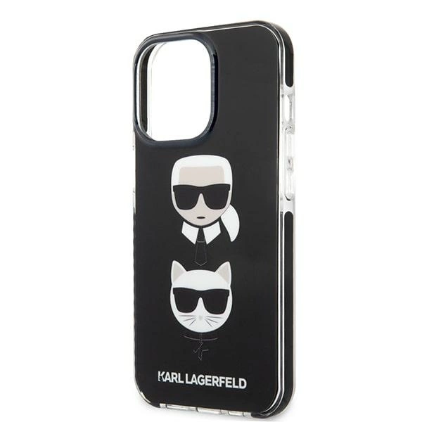 122806_6 Karl Lagerfeld KLHCP13XTPE2TK iPhone 13 Pro Max 6,7" hardcase czarny/black Karl&Choupette Headeng