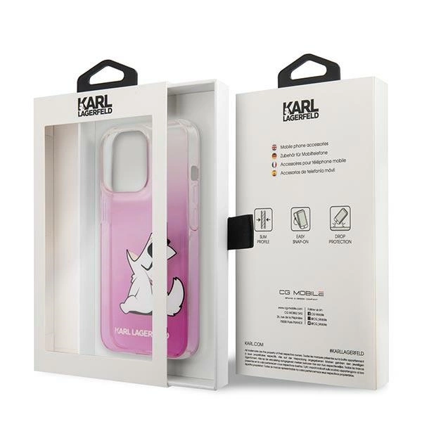 Karl Lagerfeld KLHCP14LCFNRCPI iPhone 14 Pro 6.1 "hardcase pink / pink Choupette Funeng