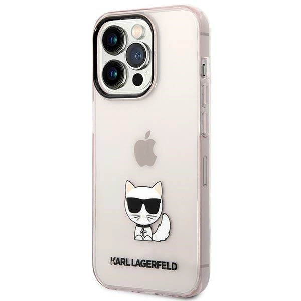 Karl Lagerfeld KLHCP14LCTTRI iPhone 14 Pro 6.1 "hardcase pink / pink Transparent Choupette Bodyeng