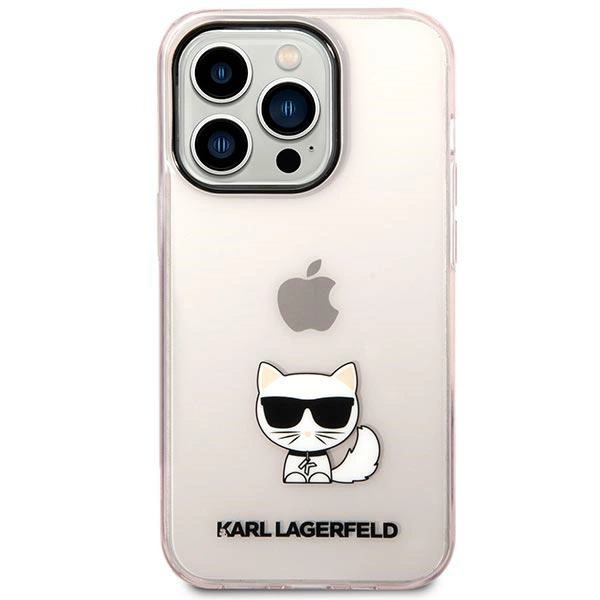 Karl Lagerfeld KLHCP14LCTTRI iPhone 14 Pro 6.1 "hardcase pink / pink Transparent Choupette Bodyeng
