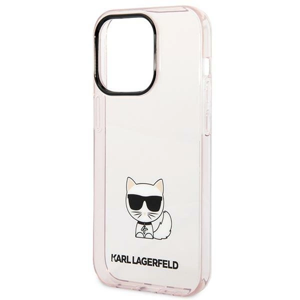 Karl Lagerfeld KLHCP14LCTTRI iPhone 14 Pro 6.1 "hardcase pink / pink Transparent Choupette Bodyeng