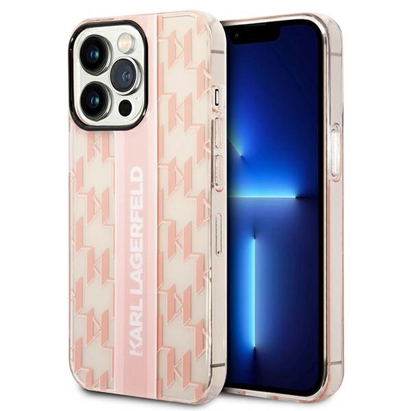 Karl Lagerfeld KLHCP14LHKLSPCP iPhone 14 Pro 6.1 "hardcase pink / pink Mono Vertical Stripeeng