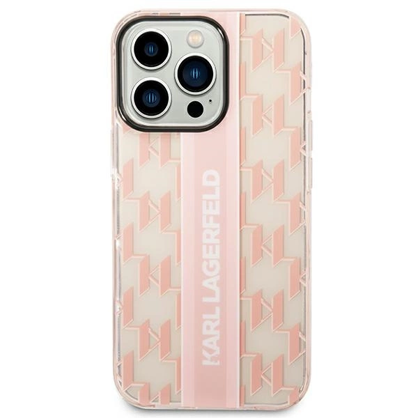 Karl Lagerfeld KLHCP14LHKLSPCP iPhone 14 Pro 6.1 "hardcase pink / pink Mono Vertical Stripeeng