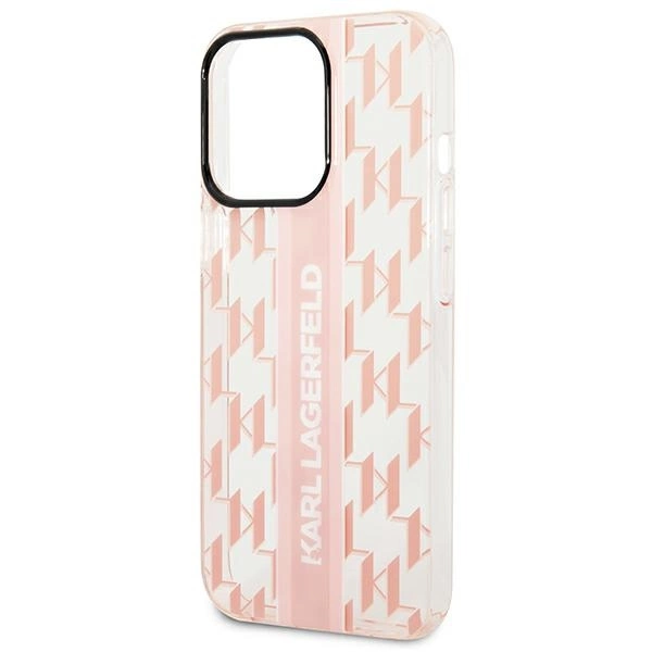 Karl Lagerfeld KLHCP14LHKLSPCP iPhone 14 Pro 6.1 "hardcase pink / pink Mono Vertical Stripeeng