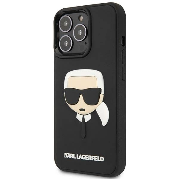 Karl Lagerfeld KLHCP14LKH3DBK iPhone 14 Pro 6.1 "black / black hardcase 3D Rubber Karl`s Headeng