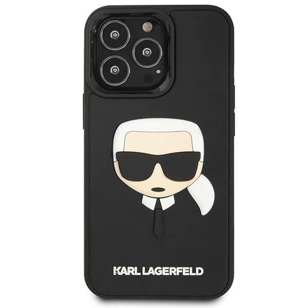 Karl Lagerfeld KLHCP14LKH3DBK iPhone 14 Pro 6.1 "black / black hardcase 3D Rubber Karl`s Headeng
