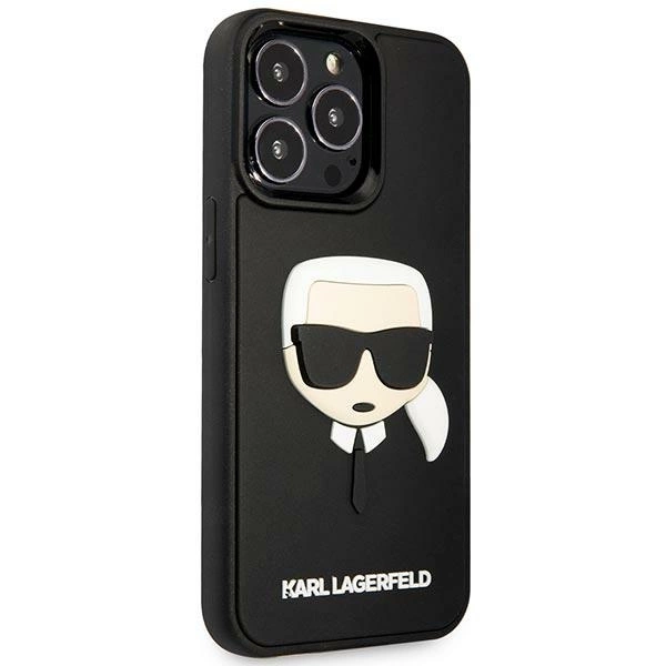 Karl Lagerfeld KLHCP14LKH3DBK iPhone 14 Pro 6.1 "black / black hardcase 3D Rubber Karl`s Headeng