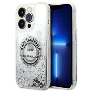 Karl Lagerfeld KLHCP14LLCRSGRS iPhone 14 Pro 6.1 "silver / silver hardcase Liquid Glitter RSGeng