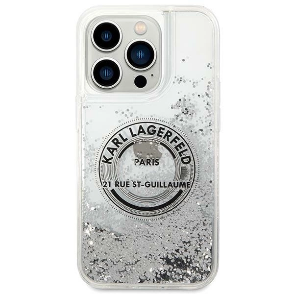 Karl Lagerfeld KLHCP14LLCRSGRS iPhone 14 Pro 6.1 "silver / silver hardcase Liquid Glitter RSGeng