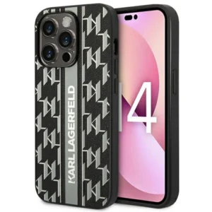 Karl Lagerfeld KLHCP14LPGKLSKG iPhone 14 Pro 6.1 "hardcase gray / gray Monogram Stripeeng
