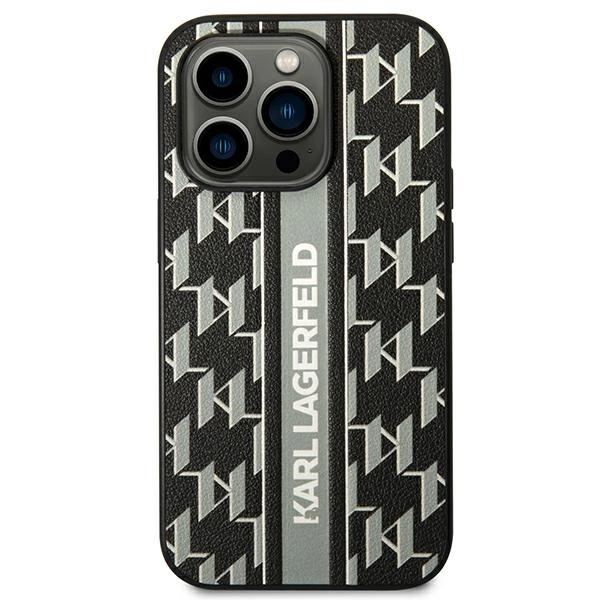 Karl Lagerfeld KLHCP14LPGKLSKG iPhone 14 Pro 6.1 "hardcase gray / gray Monogram Stripeeng
