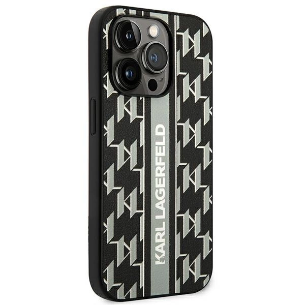 Karl Lagerfeld KLHCP14LPGKLSKG iPhone 14 Pro 6.1 "hardcase gray / gray Monogram Stripeeng