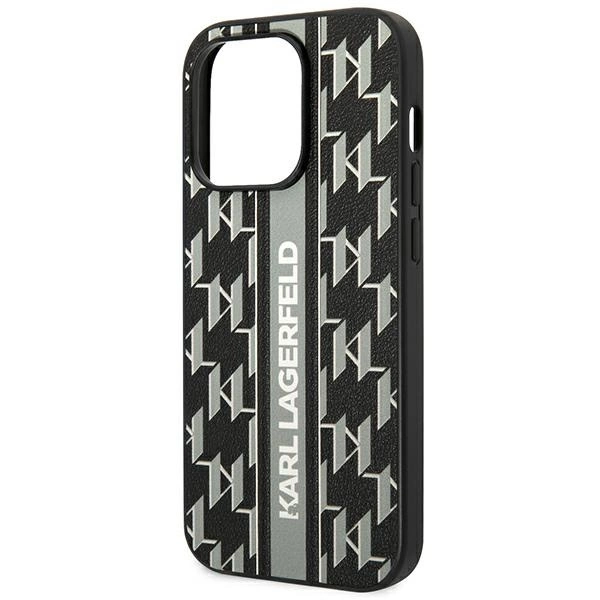Karl Lagerfeld KLHCP14LPGKLSKG iPhone 14 Pro 6.1 "hardcase gray / gray Monogram Stripeeng