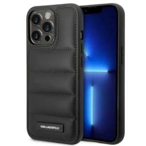 Karl Lagerfeld Puffy Elongated Logo iPhone 14 Pro Case - Blackeng