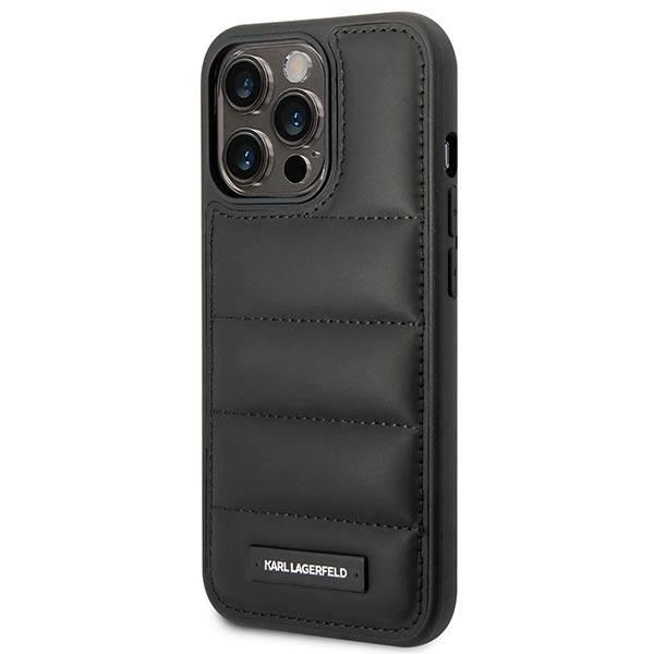 Karl Lagerfeld Puffy Elongated Logo iPhone 14 Pro Case - Blackeng