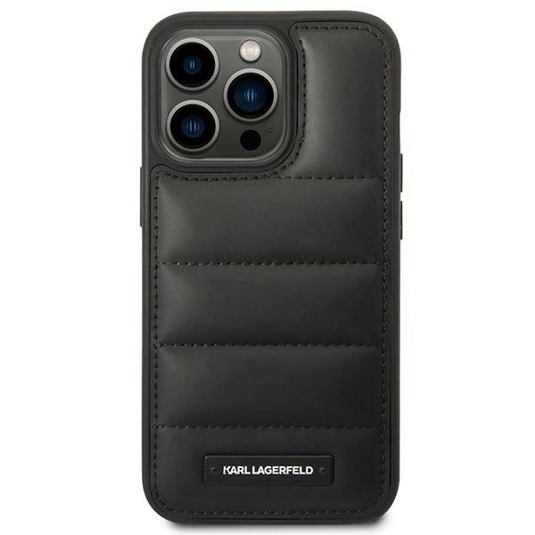 Karl Lagerfeld Puffy Elongated Logo iPhone 14 Pro Case - Blackeng