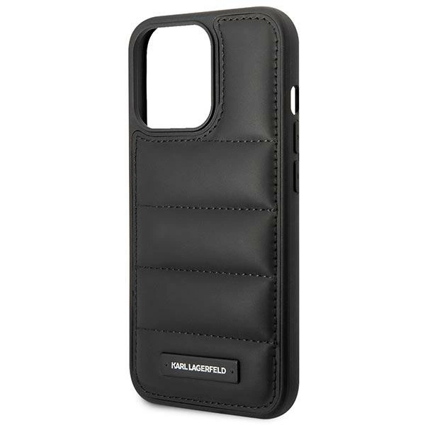 Karl Lagerfeld Puffy Elongated Logo iPhone 14 Pro Case - Blackeng