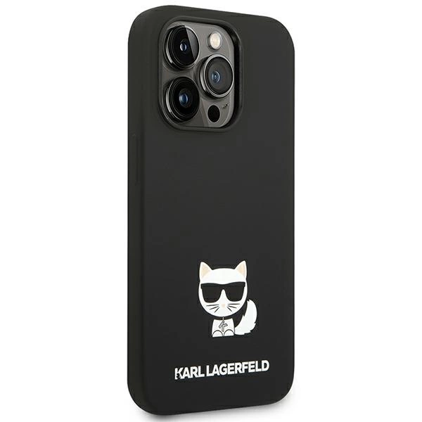 Karl Lagerfeld KLHCP14LSLCTBK iPhone 14 Pro 6.1 "hardcase black / black Silicone Choupette Bodyeng