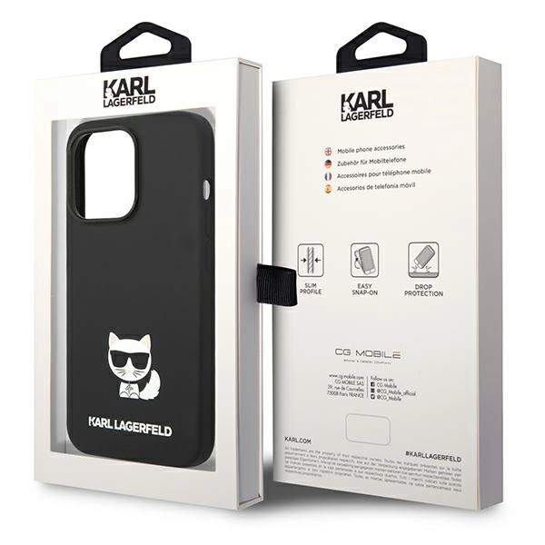 Karl Lagerfeld KLHCP14LSLCTBK iPhone 14 Pro 6.1 "hardcase black / black Silicone Choupette Bodyeng
